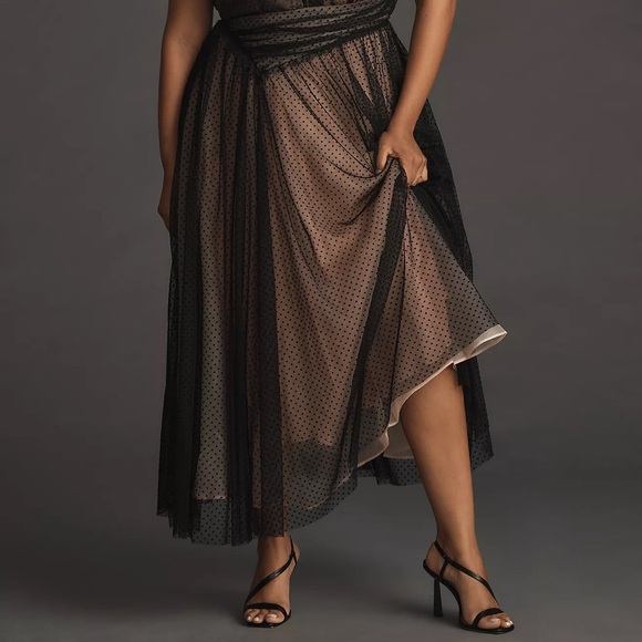 Anthropologie Tulle Dot Maxi Dress - Picture 14 of 16